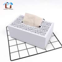 Hollow Carved Decoration Wooden Tissue Paper Box Holder