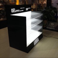 Led Lit Glorifier Clear Acrylic Rack Shelf Cabinet Nail Polish Display Stand